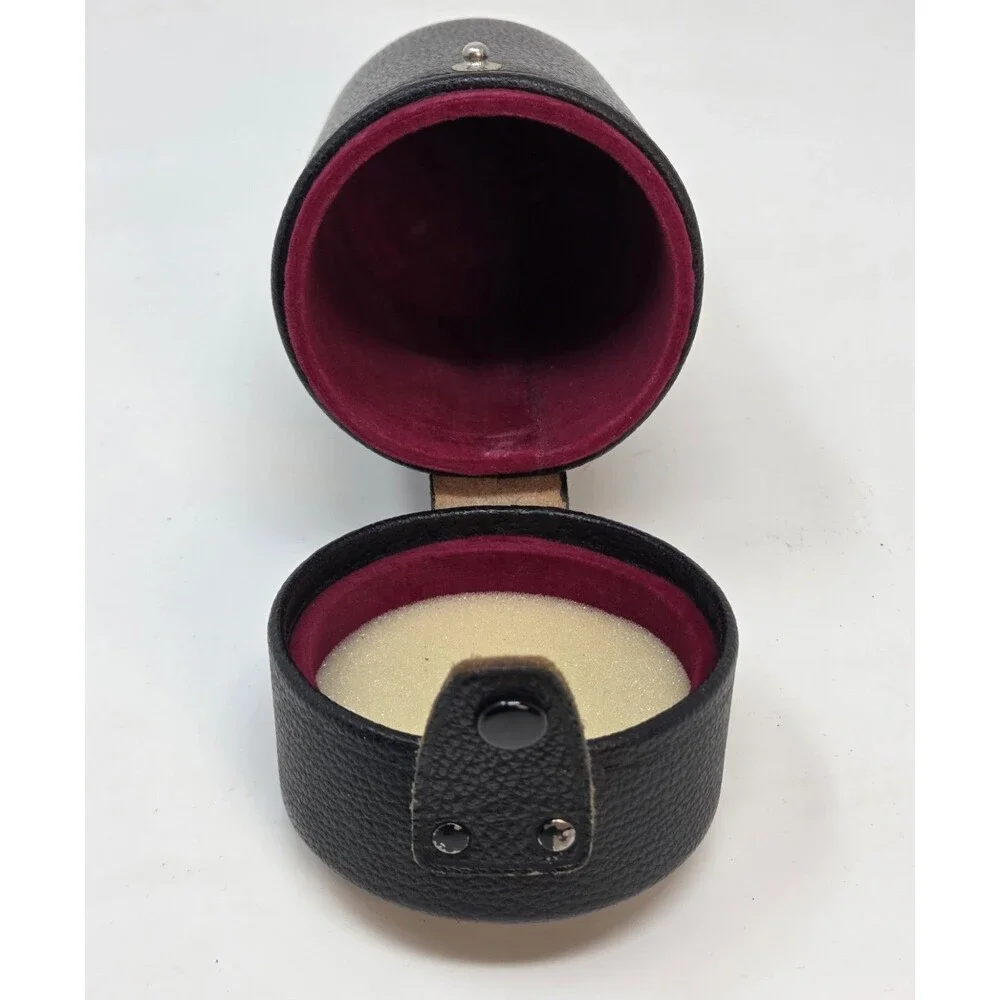 Konica 135mm Lens Case‎ Empty OEM Vintage Japan Black Leatherette Velvet Lined